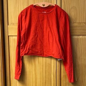 Wild Fable Vibrant Red Long Sleeve Tee